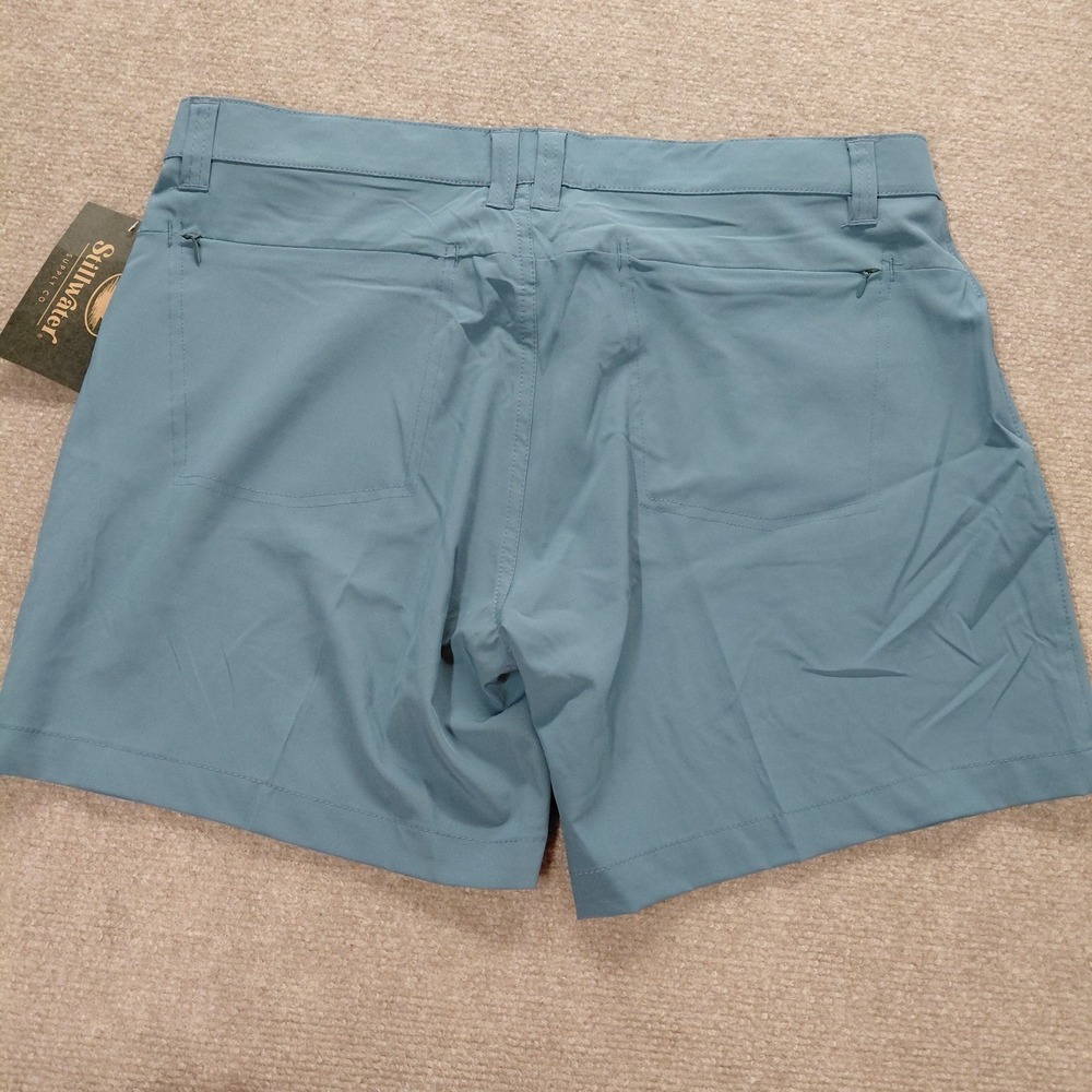 Stillwater Supply Co Lightweight Chino Blue Shorts Pockets Women 12 Inseam 5.5" - Picture 2 of 9